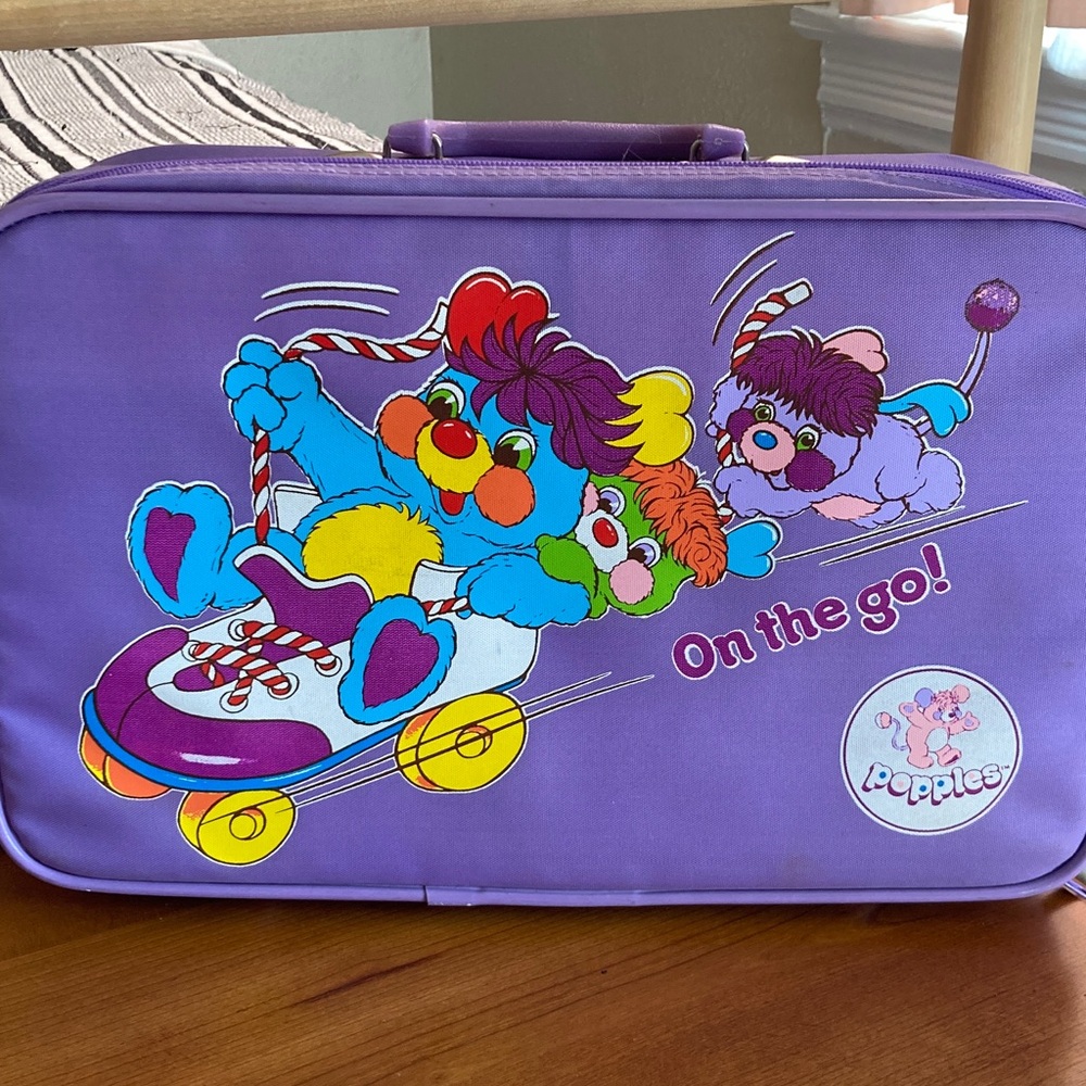 Vintage 1980s Popples On the Go kids suitcase